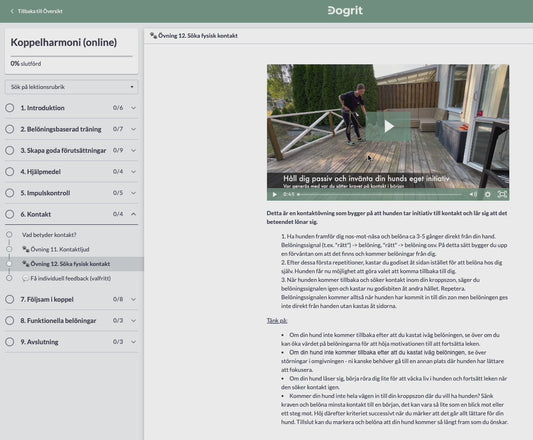 🐾 Övning 12. Söka fysisk kontakt